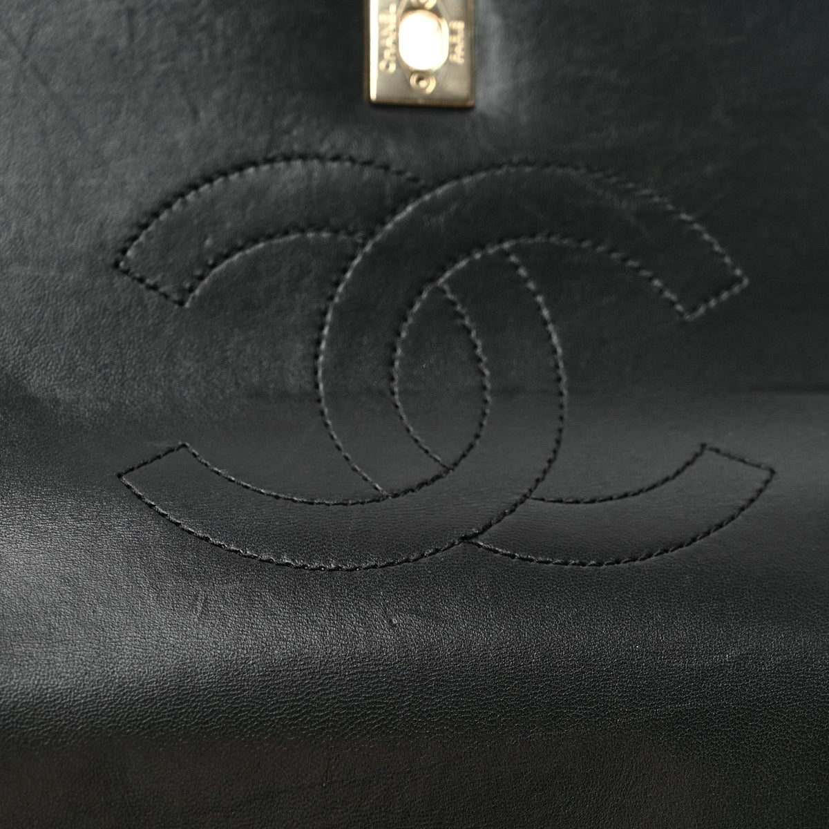 Lambskin Quilted Medium Trendy CC Flap Dual Handle Bag Black