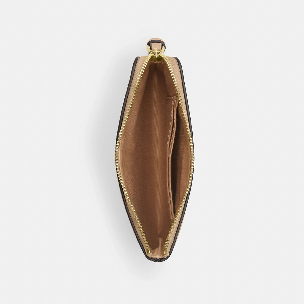 Coach Outlet Corner Zip Wristlet In Signature Leather