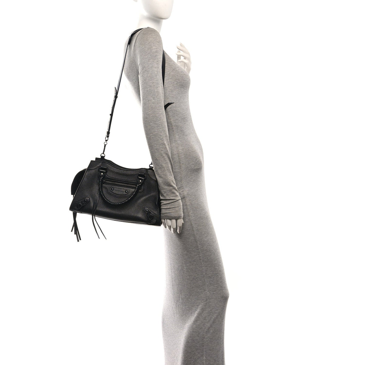 Grained Calfskin Neo Classic Black Hardware S City Black
