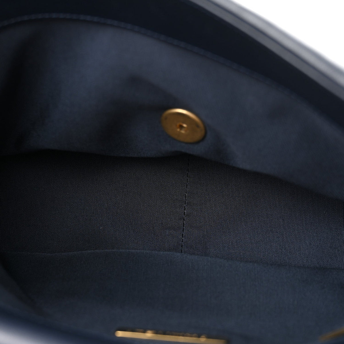 Goatskin Quilted Large Chanel 19 Flap Dark Blue