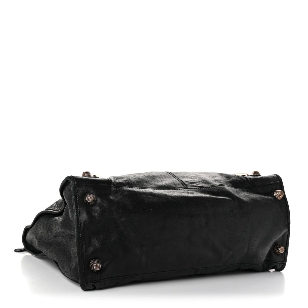 Agneau Giant 21 Rose Gold Hardware Work Black