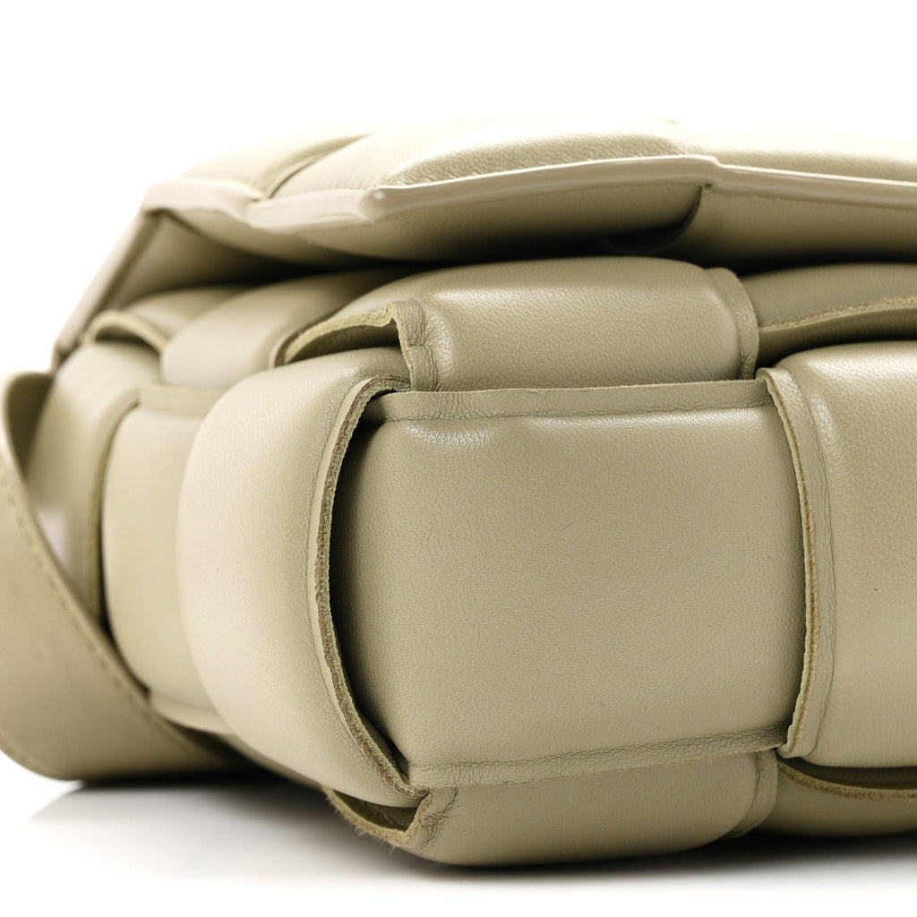 Nappa Maxi Intrecciato Padded Cassette Crossbody Bag Travertine