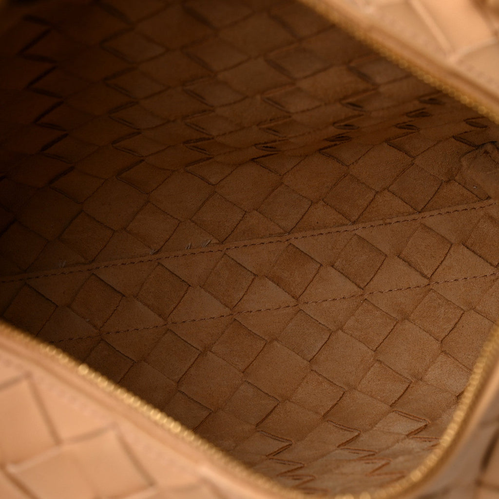 Nappa Intrecciato Small Loop Camera Bag Almond