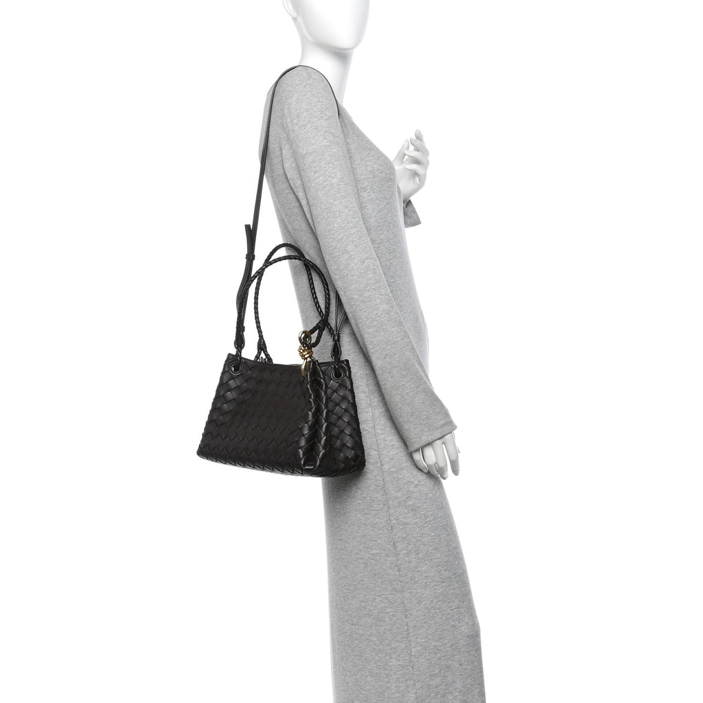 Nappa Intrecciato Medium Parachute Shoulder Bag Fondant