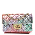 Metallic Goatskin Quilted Mini 2.55 Reissue Flap Multicolor