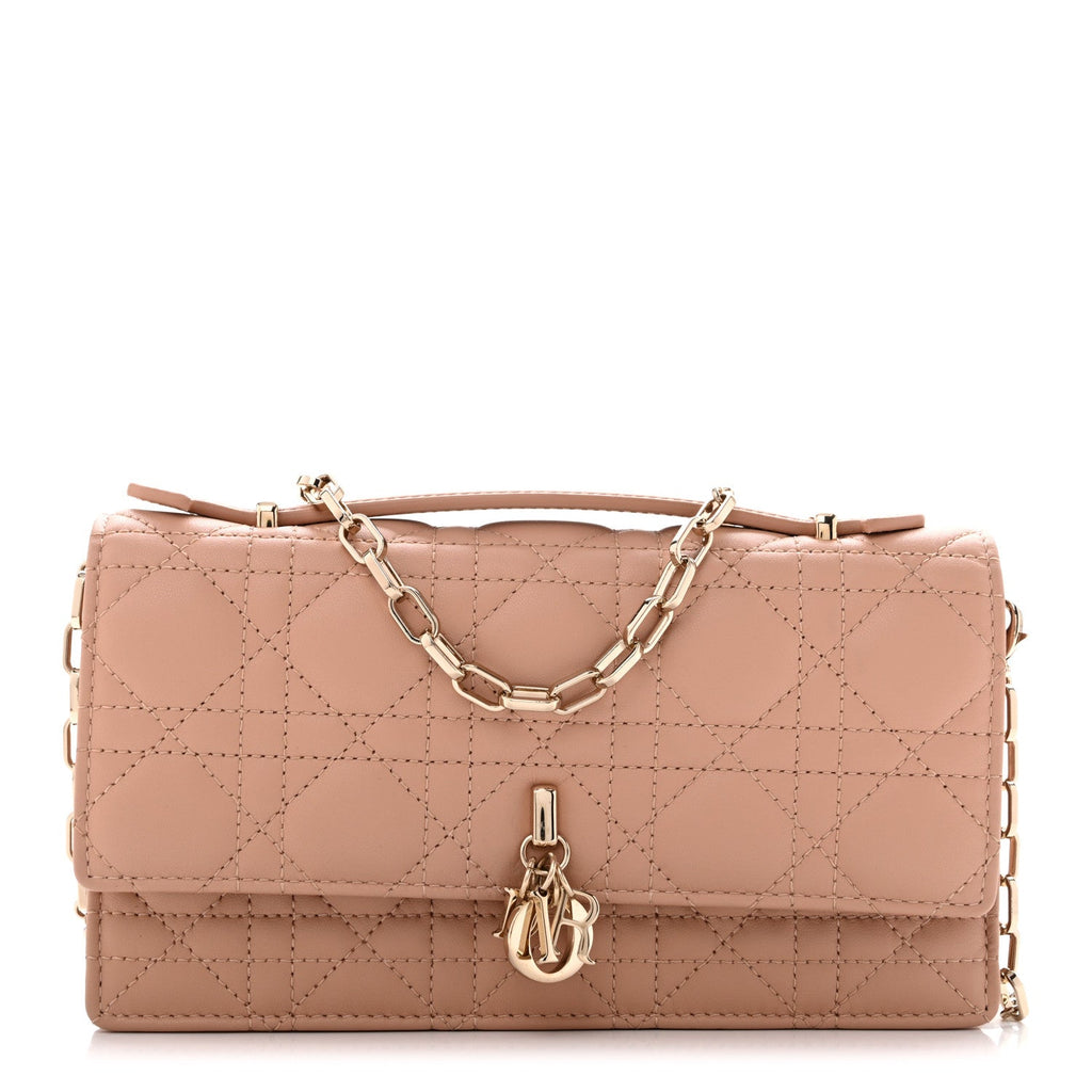 Lambskin Cannage Mini My Dior Bag Rose Des Vents