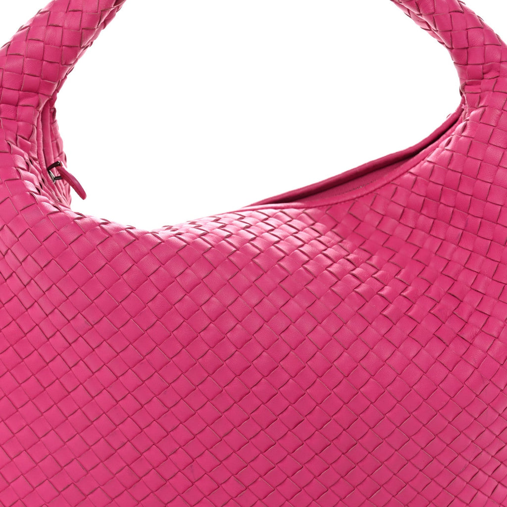 Nappa Intrecciato Medium Veneta Hobo Rosa Shock