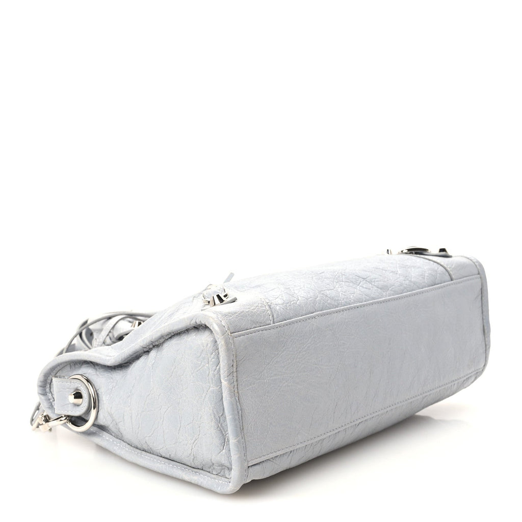 Agneau Arena Classic Silver Hardware Small Le City Light Grey