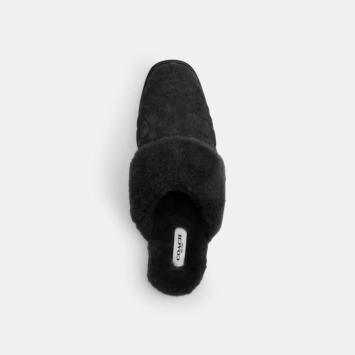 Coach Outlet Sherpa Flat Mule In Signature Suede