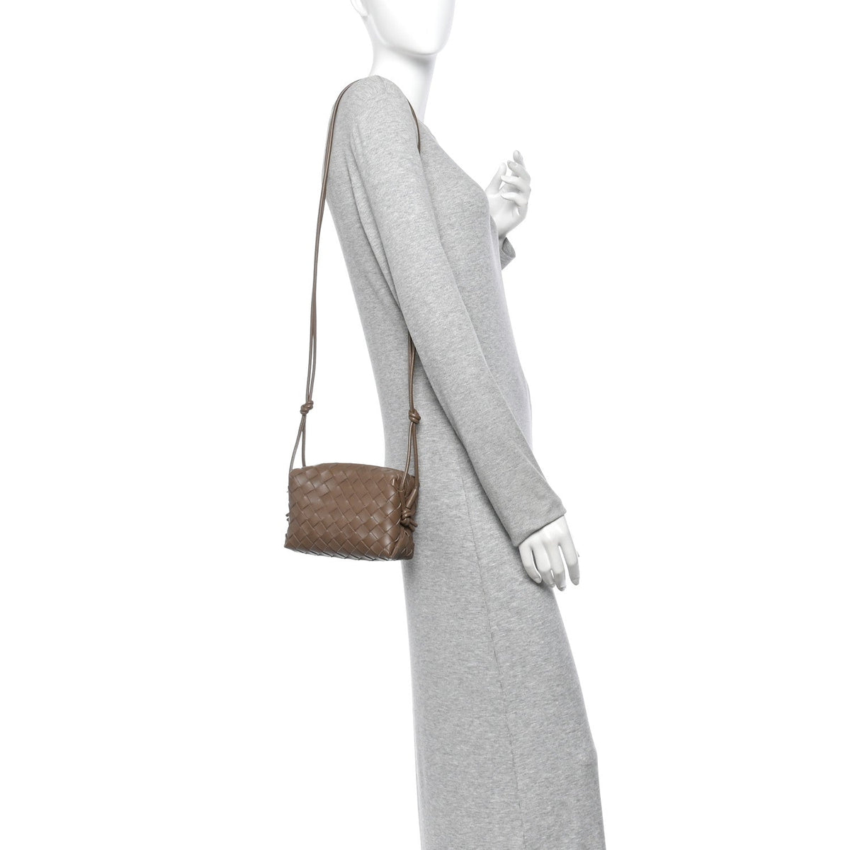 Nappa Intrecciato Mini Loop Camera Bag Pinecone