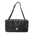 Grained Calfskin Small Souplissimo Maxi Flap Black