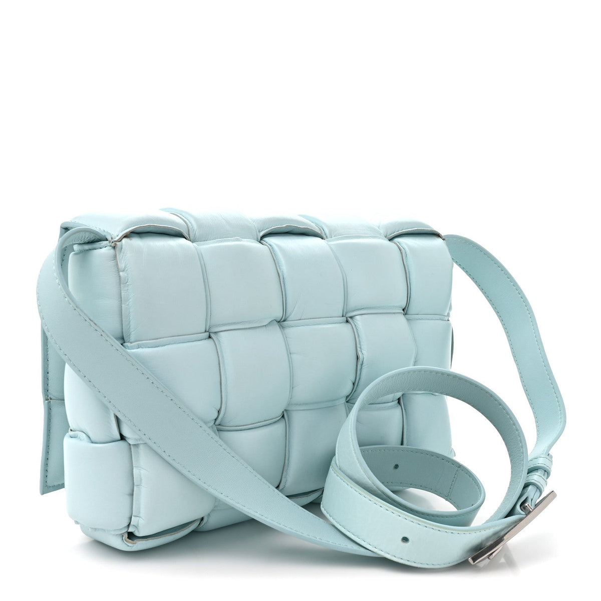 Paper Calfskin Maxi Intrecciato Padded Cassette Crossbody Bag Spearmint
