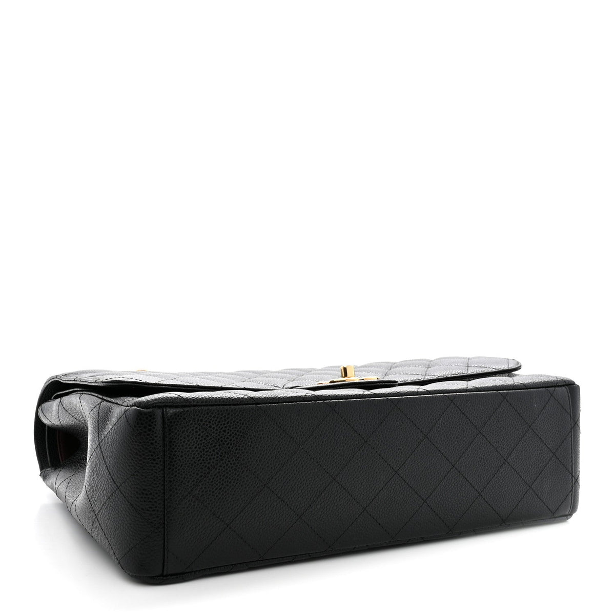 Caviar Quilted Maxi Double Flap Black