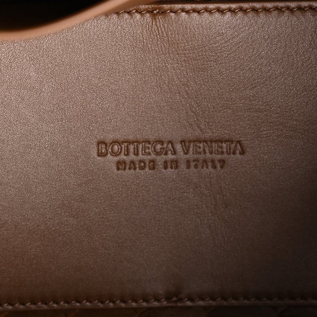 Nappa Intrecciato Small Andiamo Shoulder Bag Nocciola