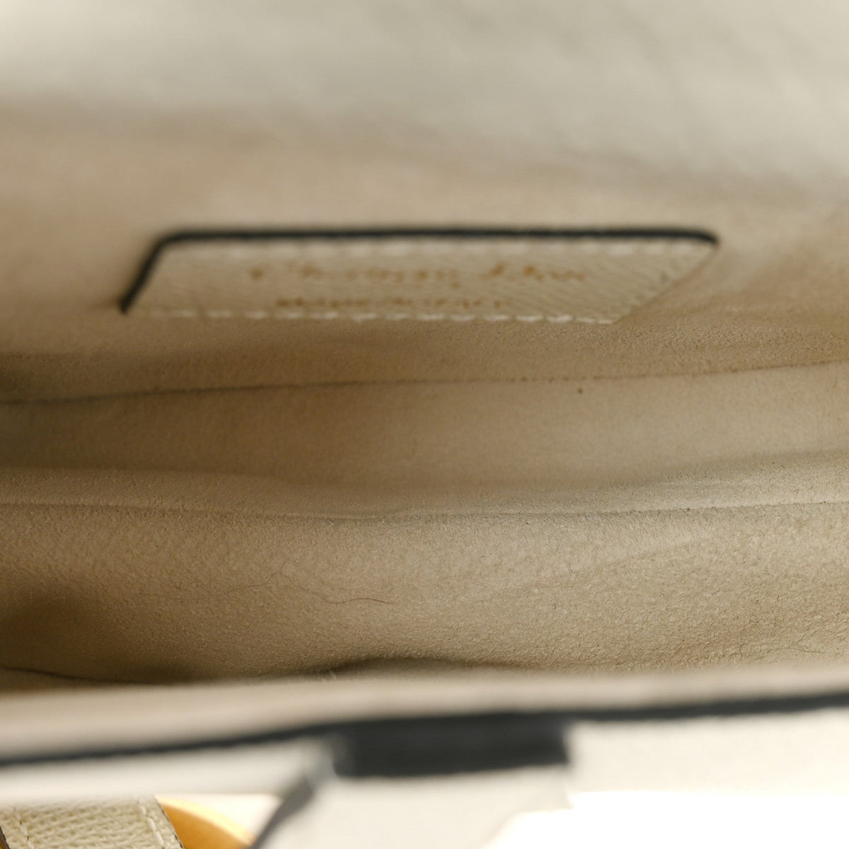Grained Calfskin Mini Saddle Bag With Strap Latte