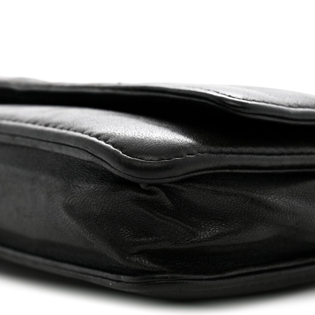 Lambskin Timeless CC Wallet On Chain WOC Black