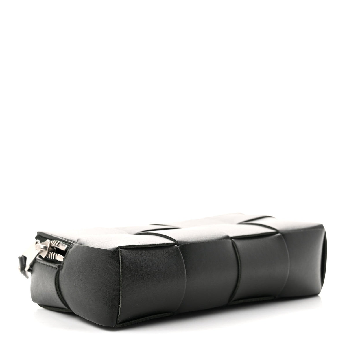 Nappa Maxi Intrecciato Cassette Wristlet Pouch Dark Moss