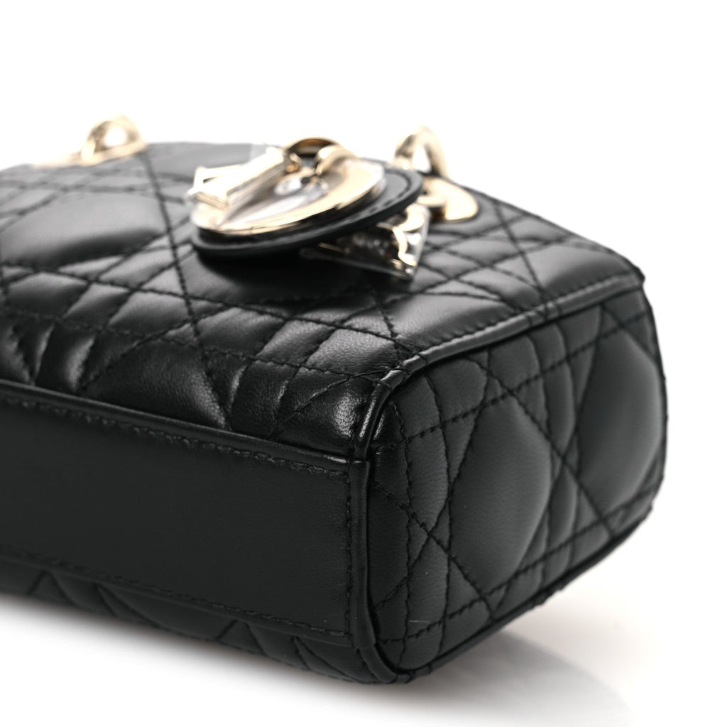 Lambskin Cannage Micro Lady D-Joy Black