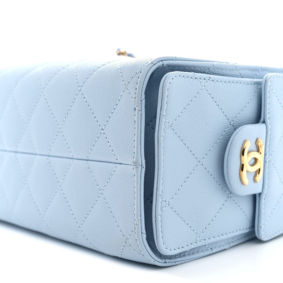 Caviar Quilted Mini Chanel 25 Handbag Light Blue