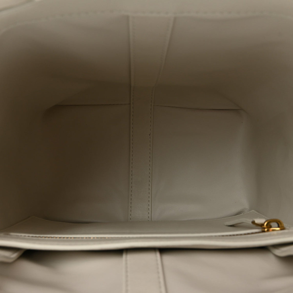 Nappa Intrecciato Small Flip Flap Tote Chalk