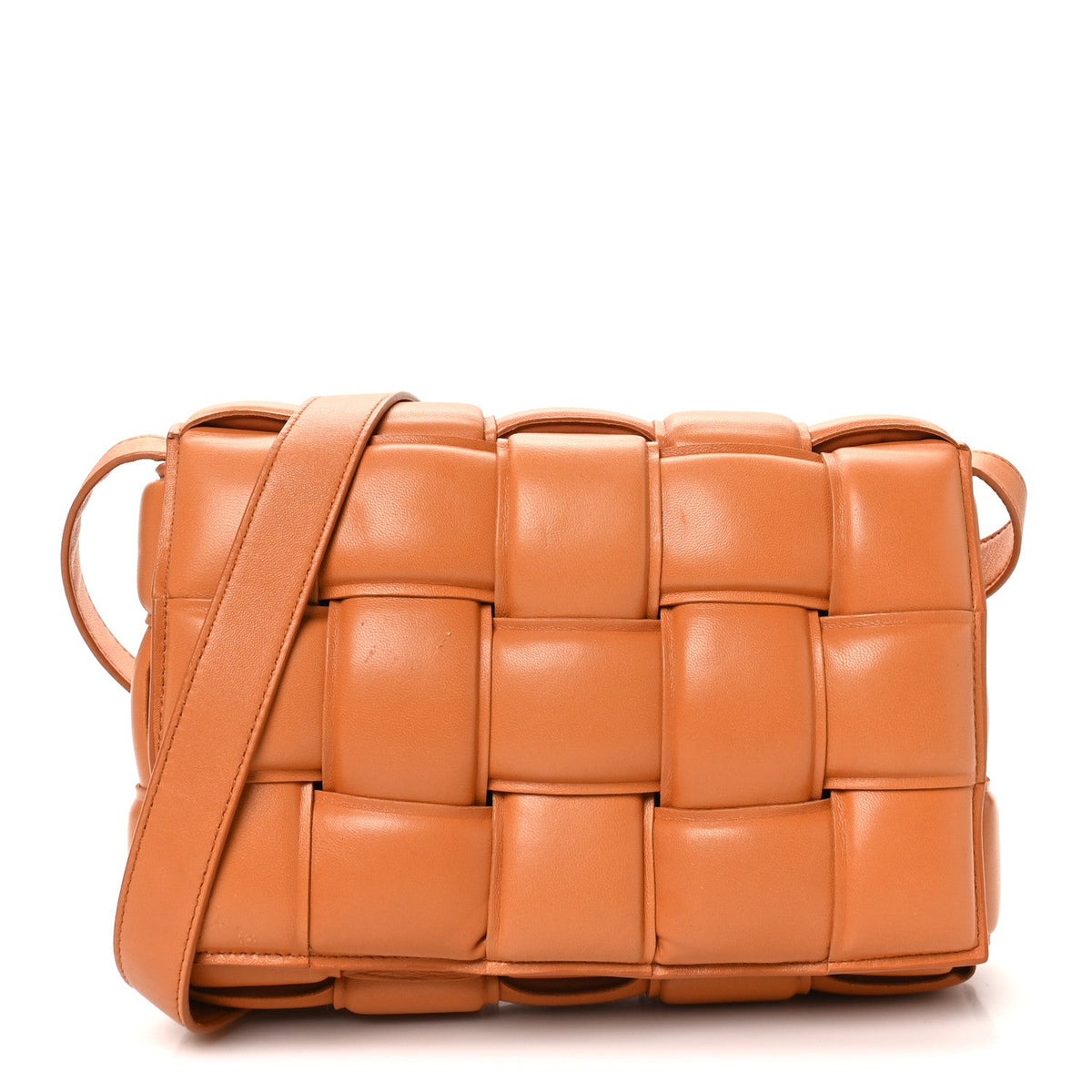 Nappa Maxi Intrecciato Padded Cassette Crossbody Bag Clay