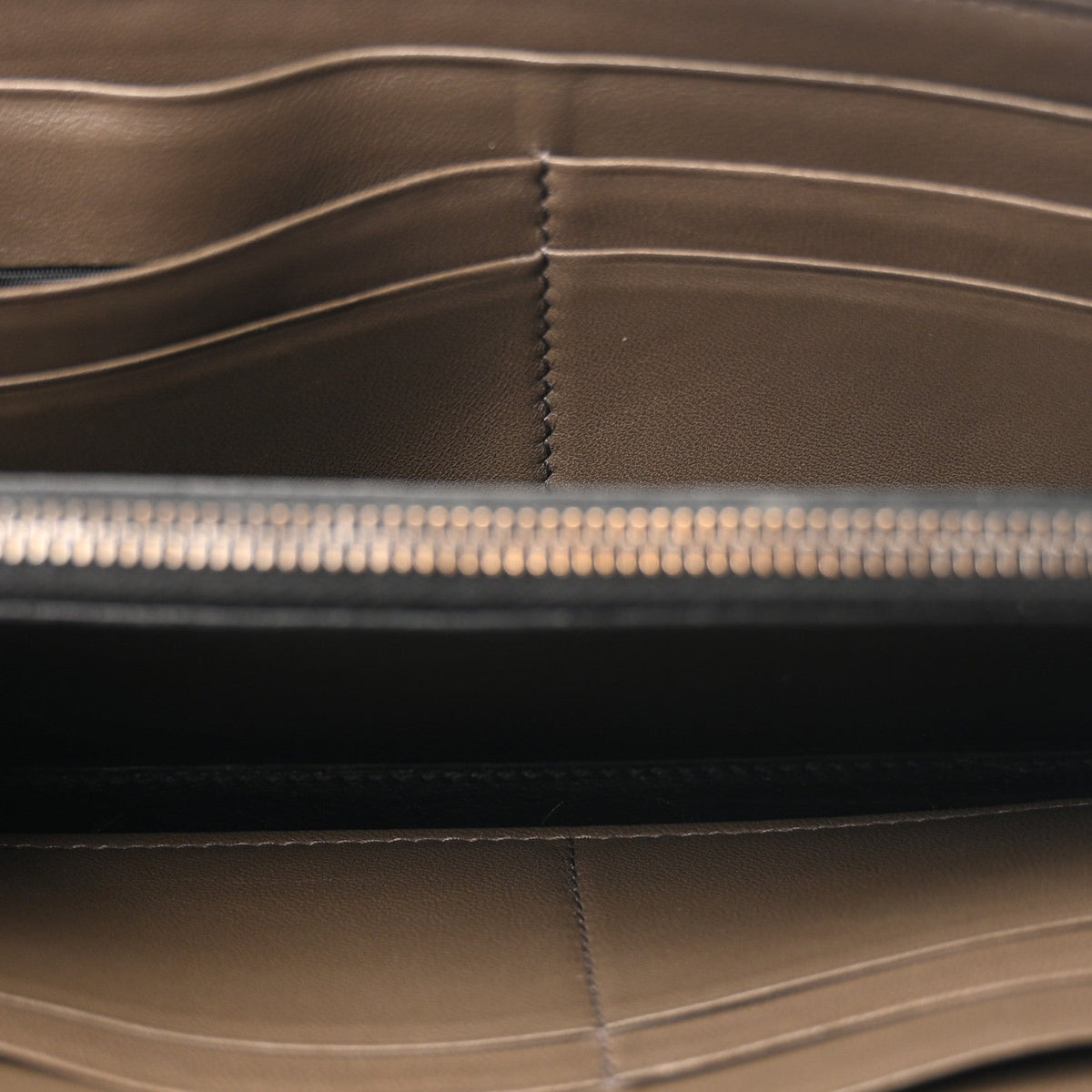 Nappa Intrecciato Zip Around Wallet Mud