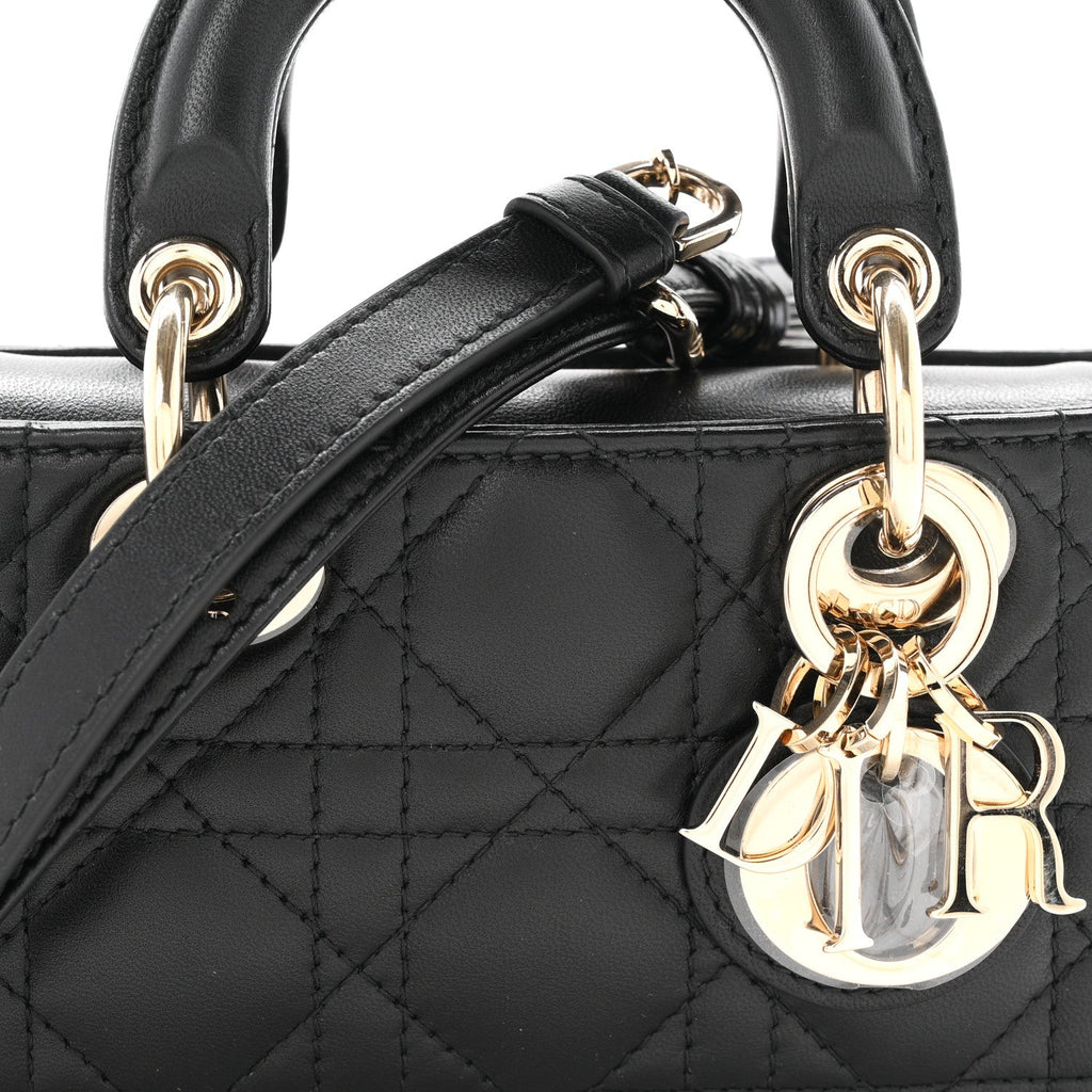 Lambskin Cannage Micro Lady D-Joy Black