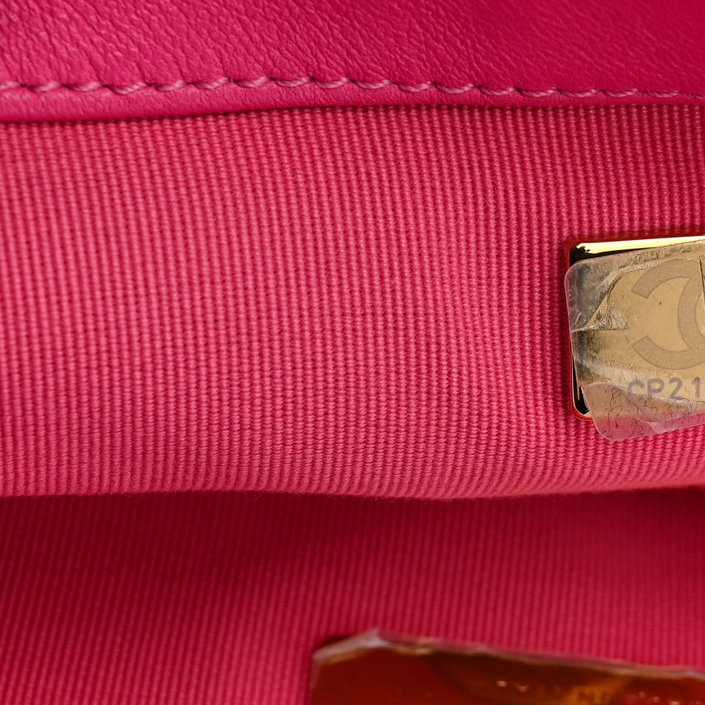 Lambskin Quilted Medium Chanel 19 Flap Dark Pink