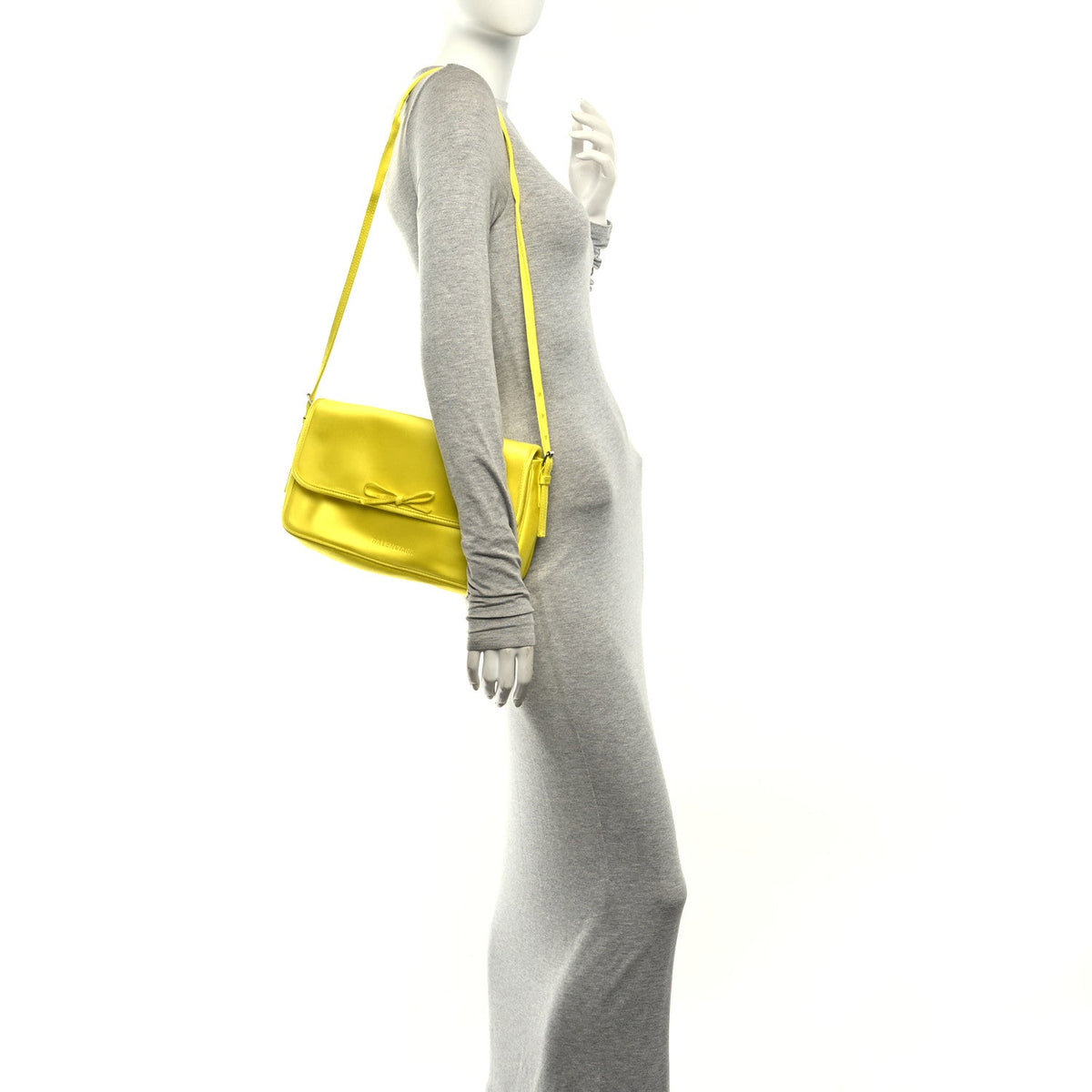 Satin Small Leopolda Shoulder Bag Yellow