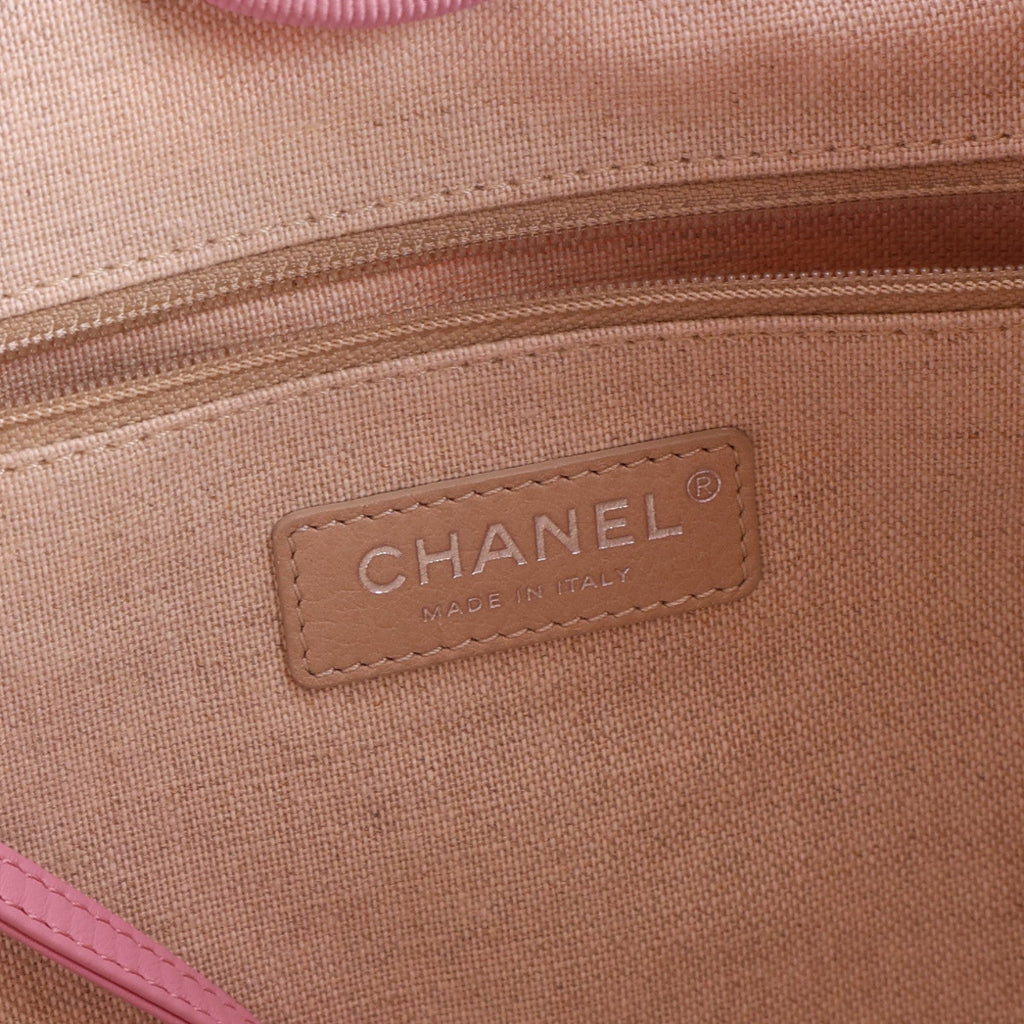 Mixed Fibers Small Deauville Tote Dark Pink