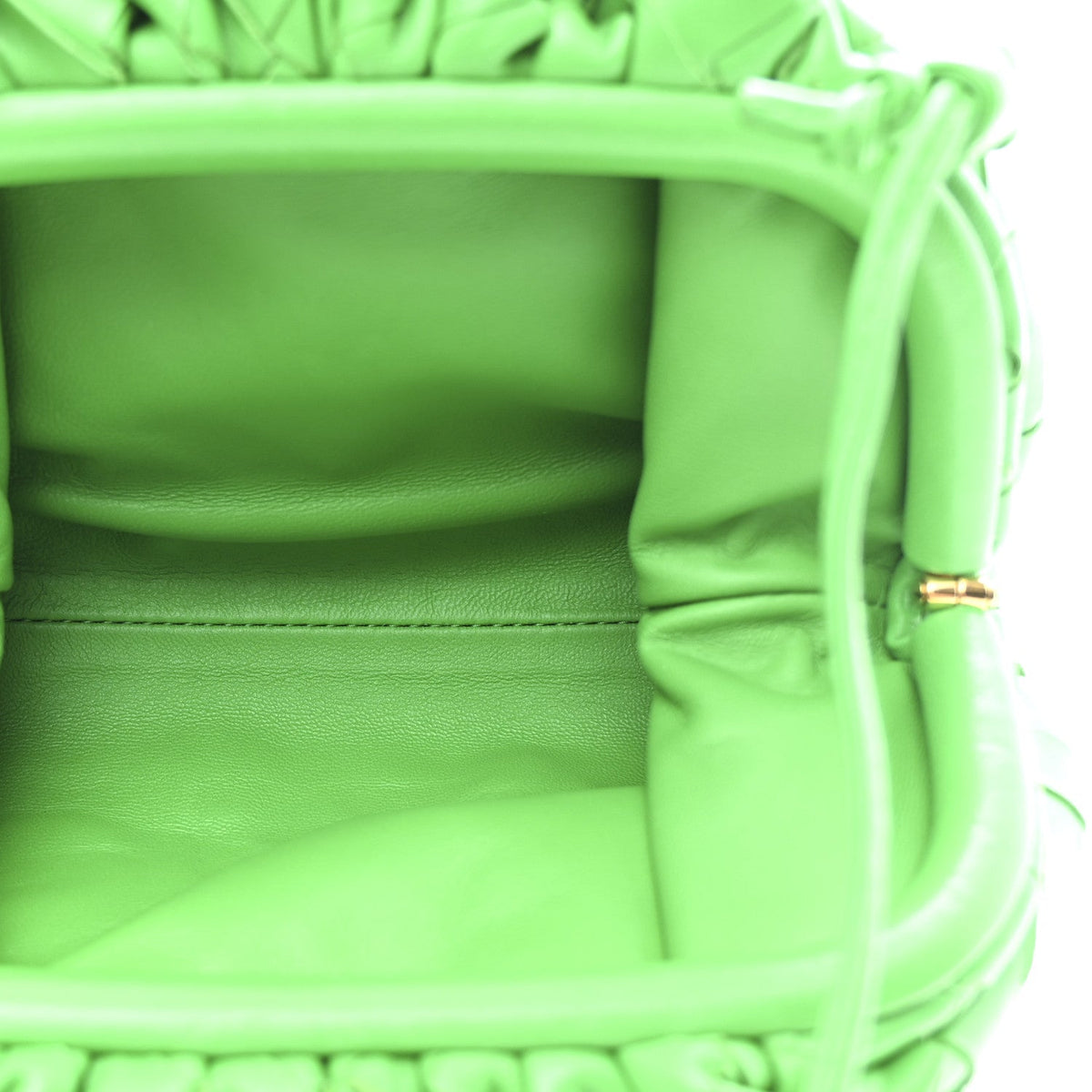 Nappa Intrecciato The Mini Pouch Clutch Parakeet